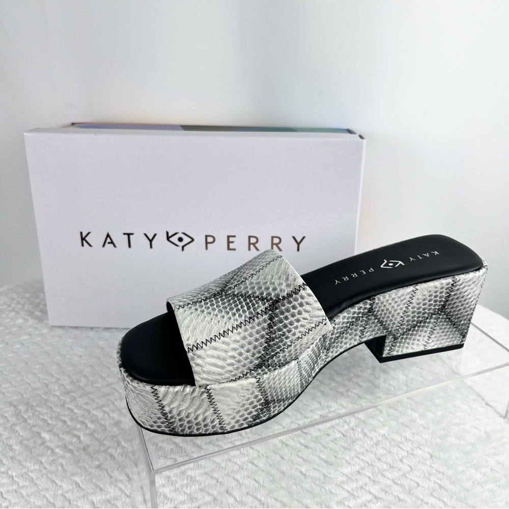 Katy Perry Snakeskin ‘BUSY BEE SLIP-ON’ Platform Slides | 10M | NEW!